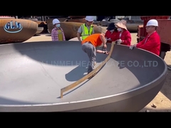 Q345r 2600mm 円筒印章型頭 圧力容器 ステンレス鋼 皿端 58mm