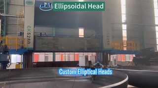 研削と面取りを施したカスタムメイドの大型炭素鋼楕円ヘッド。