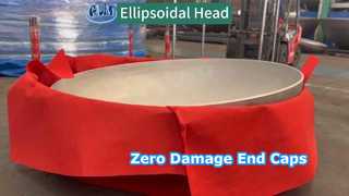 ステンレススチールのエンドキャップは、プロセス全体を通じて赤い布で保護されました。